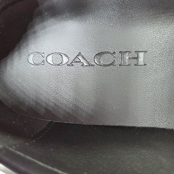 COACH Women's Leah Platform Loafer Flat Shoes Black - Picture 6 of 9